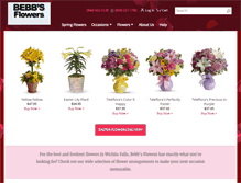 Tablet Screenshot of bebbsflowers.com